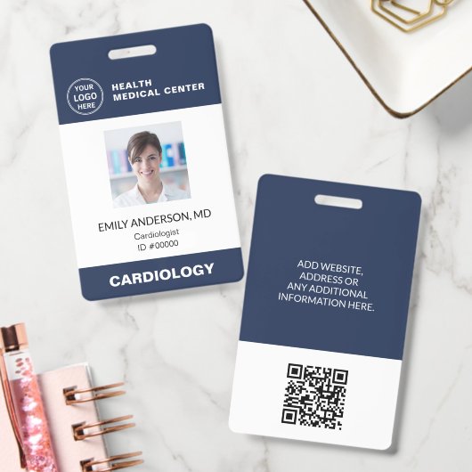 Ziekenhuis Kliniek Dokter Werknemer QR Code ID Bad Badge (Kantoor)