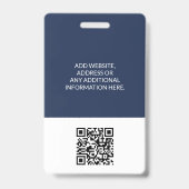 Ziekenhuis Kliniek Dokter Werknemer QR Code ID Bad Badge (Achterkant)