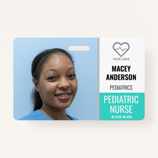 Ziekenhuis Medewerker Grote Foto Badge met Barcode (Voorkant)