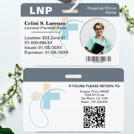 Ziekenhuis Medisch Personeel Foto ID-badge – Grijs Badge
