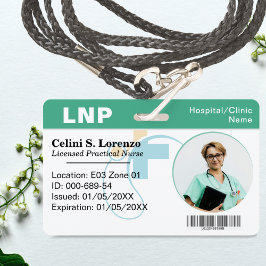 Ziekenhuis Medisch Personeel Foto ID Badge – Groen