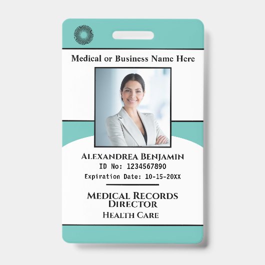 Ziekenhuis Medisch Personeel Foto Id Logo Badge (Voorzijde)