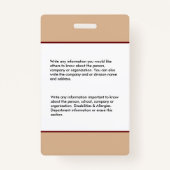 Ziekenhuis Medisch Verpleegkundige NP Medewerker F Badge (Achterkant)