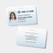 Ziekenhuis / Medische foto ID badge met verloop (Voor- en achterkant)