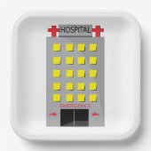 Ziekenhuis Noodgebouw Papieren Bordje (Voorkant)