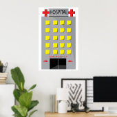 Ziekenhuis Noodingang Poster (Thuiskantoor)