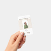 Ziekenhuis of Bedrijf Foto ID met Barcode Tan Badge (Handheld)