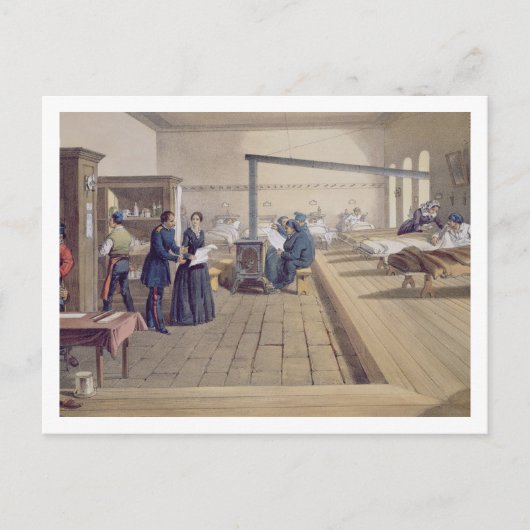 Ziekenhuis op Scutari, detail van Florence Nightin Briefkaart (Voorkant)