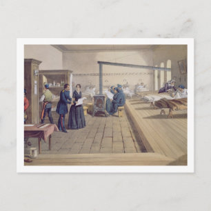 Ziekenhuis op Scutari, detail van Florence Nightin Briefkaart