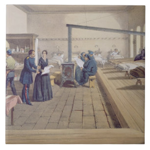 Ziekenhuis op Scutari, detail van Florence Nightin Tegeltje