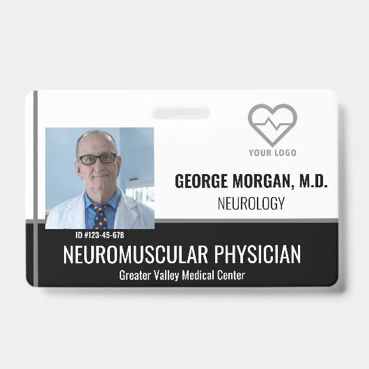 Ziekenhuis Personeel Foto ID Badge met Barcode (Voorzijde)