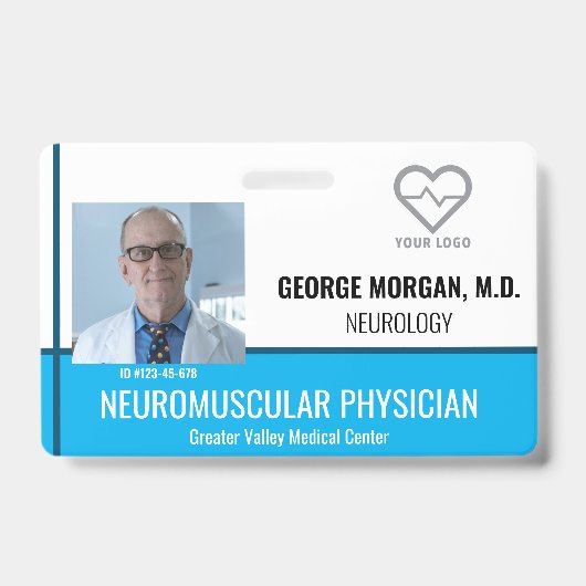 Ziekenhuis Personeel Foto ID Badge met Barcode (Voorzijde)