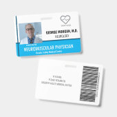 Ziekenhuis Personeel Foto ID Badge met Barcode (Voor- en achterkant)