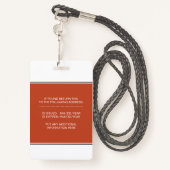 Ziekenhuis RN medewerker caduceus terracotta foto Badge (Achterkant met draagriem)