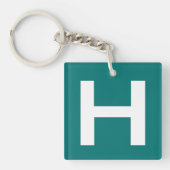 Ziekenhuis Road Sign Emergency Medical Facility Sleutelhanger (Voorkant)
