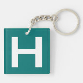 Ziekenhuis Road Sign Emergency Medical Facility Sleutelhanger (Achterkant)