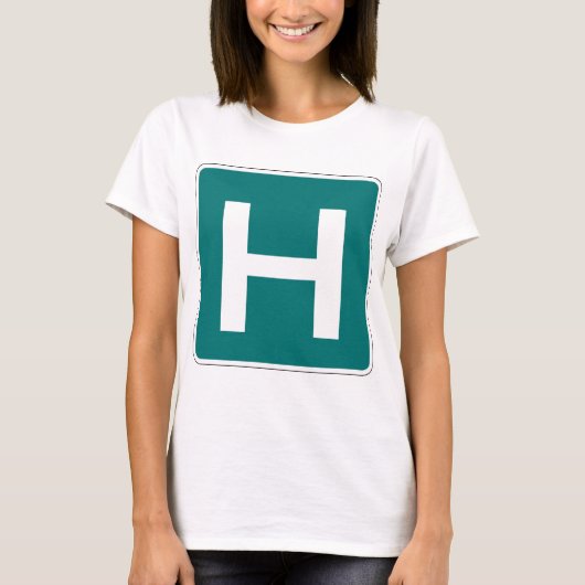Ziekenhuis Road Sign Emergency Medical Facility T-shirt (Voorkant)