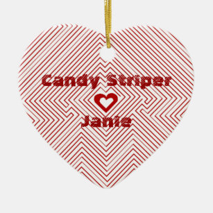 Ziekenhuis Snoep Striper Gift Gifts Heart Ornament