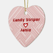 Ziekenhuis Snoep Striper Gift Gifts Heart Ornament (Links)