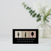 Ziekenhuis Voedingsfork Spoon Knife Restaurant Visitekaartje (Staand voorkant)