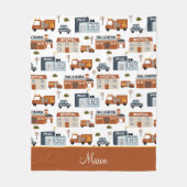 Ziekenhuis, vuur, stadspatroon van politie voor ki fleece deken (Voorkant)