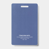 Ziekenhuis Werknemer Professioneel Eigen Logo Badge (Achterkant)