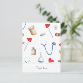 Ziekenhuisapparatuur Dokter of Verpleegster Bedank Briefkaart (Staand voorkant)