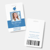 Ziekenhuisarts assistent-beveiligingsidentiteitska badge (Voor- en achterkant)