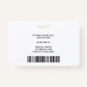 Ziekenhuisarts - Doctor Zuster Foto ID Badge (Achterkant)