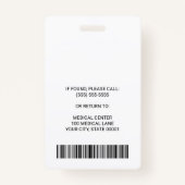 Ziekenhuisarts Gecertificeerd zuster-foto-ID Badge (Achterkant)