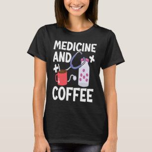 Ziekenhuisarts geneeskunde en koffie t-shirt
