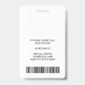 Ziekenhuisarts Zorgverzekering ID Badge (Achterkant)