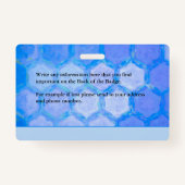 Ziekenhuisartsen Zuster RN Werknemer Foto Badge (Achterkant)