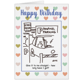 Ziekenhuisauto op een Cartoon van het parkeerpark