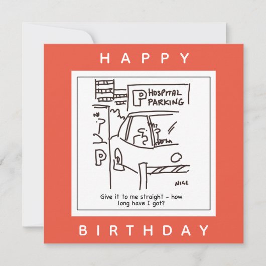 Ziekenhuisauto-parkeergarage Cartoon Kaart (Voorkant)