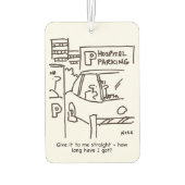 Ziekenhuisauto-parkeerthema Koffie-Mok Luchtverfrisser (Achterkant)