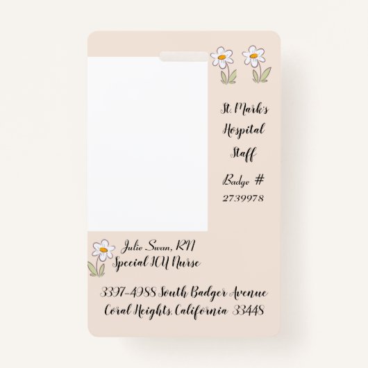 Ziekenhuisbadge ICU Nurse Badge (Voorkant)