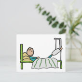 Ziekenhuisbed Briefkaart (Staand voorkant)