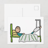 Ziekenhuisbed Briefkaart (Voorkant / Achterkant)