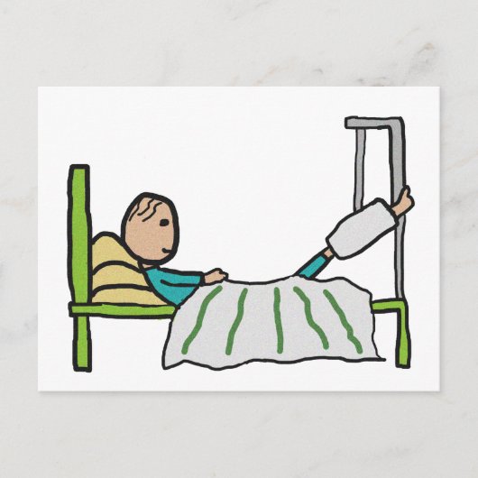 Ziekenhuisbed Briefkaart (Voorkant)
