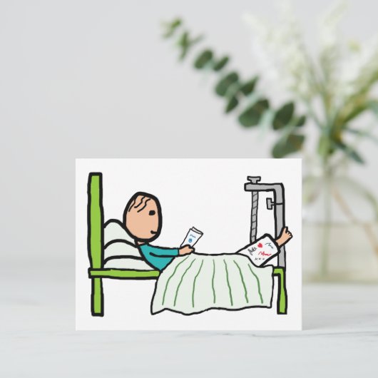 Ziekenhuisbed Briefkaart (Staand voorkant)