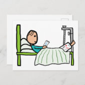 Ziekenhuisbed Briefkaart (Voorkant / Achterkant)