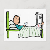 Ziekenhuisbed Briefkaart (Voorkant)