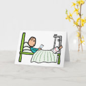 Ziekenhuisbed Kaart (Gele Bloem)