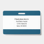 Ziekenhuiskaart Badge (Achterkant)