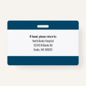 Ziekenhuiskaart Badge (Achterkant)