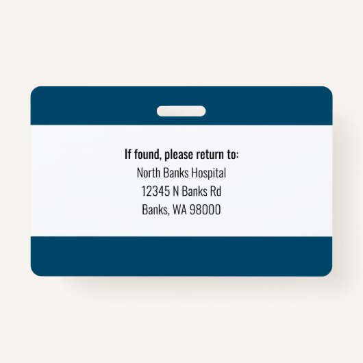 Ziekenhuiskaart Badge (Achterkant)
