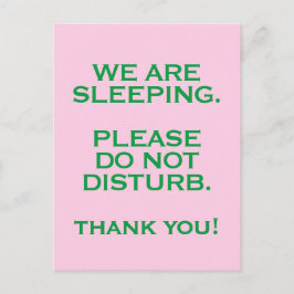 Ziekenhuiskamer Niet Storen Bordje Briefkaart