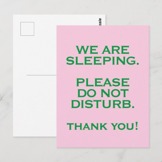 Ziekenhuiskamer Niet Storen Bordje Briefkaart (Voorkant / Achterkant)