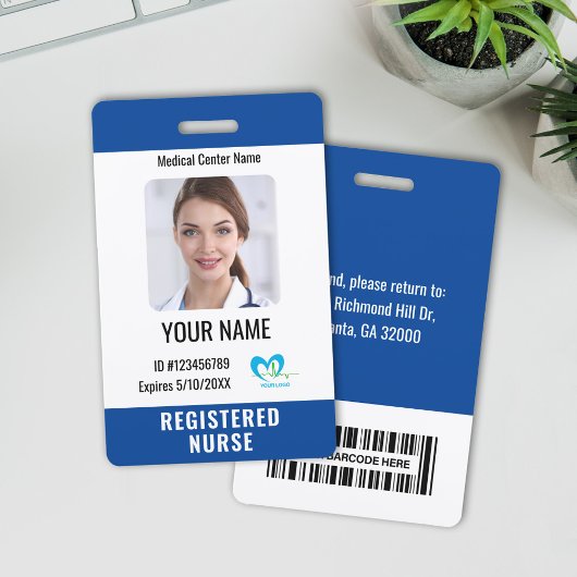 Ziekenhuismedewerker Foto ID Streepjescode Naam Lo Badge